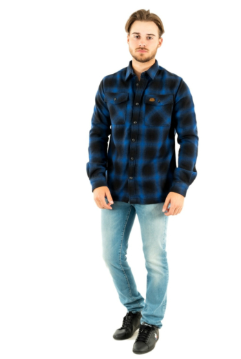 chemise superdry m4010457a bleu