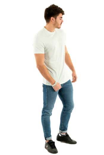 tee shirt guess jeans es pima emb logo g7fy gentle mist