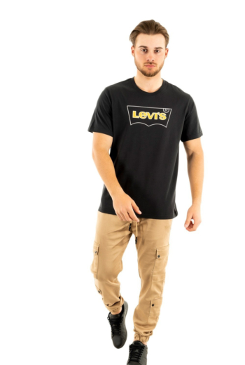 tee shirt levi's® relaxed fit 0474 outline bw caviar
