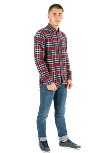 chemise barbour betsom tailored shirt rouge