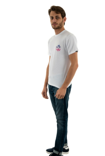 tee shirt vans classic mini dual palm ii yuq1 white/pink glo