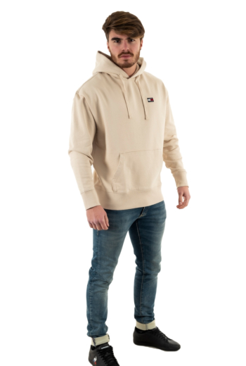 sweat tommy jeans dm0dm16369 aci classic beige