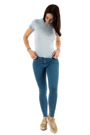 tee shirt guess jeans cn edurne f7yx coldpirits blue