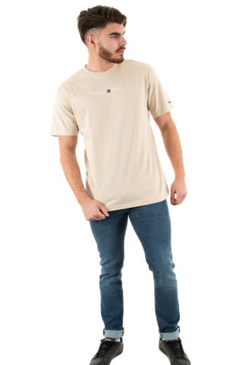 tee shirt tommy jeans dm0dm14984 aci classic beige