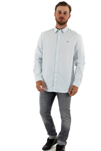 chemise tommy jeans classic oxford s cyo shimmering blue