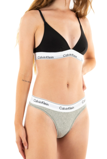 Culottes et strings calvin klein jeans thong 20 grey heather