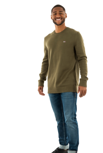 pull hiver tommy jeans dm0dm11856 mr1 drab olive green