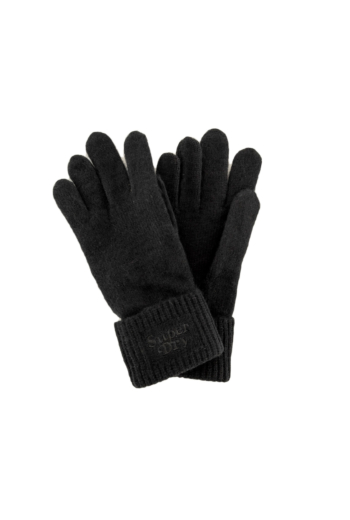 gants superdry rib knit 02a black