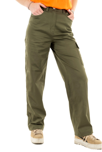 Pantalons calvin klein jeans stretch twill high r ldy dusty olive