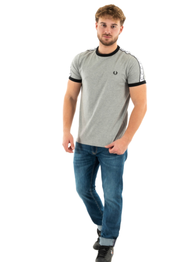 Tee shirt fred perry taped ringer 420 steel marl