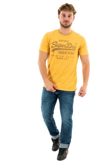 Tee shirt superdry classic vl heritage 2ai amber yellow marl