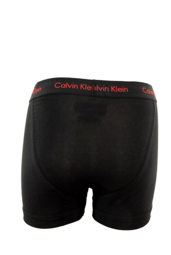 Calecons et slips calvin klein jeans trunk 3pk nc1 black w/ pompian red logos