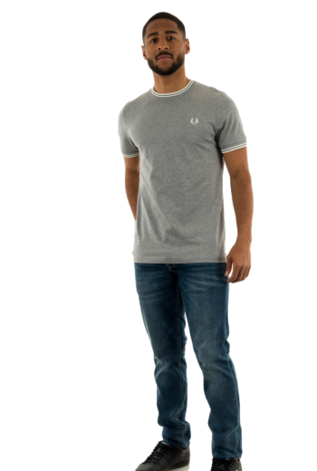 Tee shirt fred perry m1588 420 steel marl