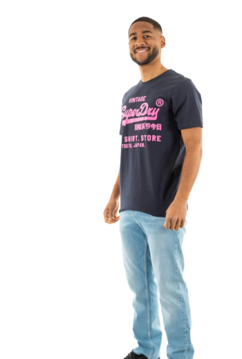 Tee shirt superdry neon 00a french navy