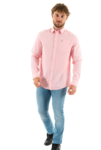 Chemise tommy jeans linen blend tic tickled pink