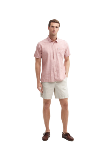 Chemise manches courtes barbour nelson s/s summer pi55 pink clay