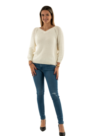 Pull hiver morgan 242-mreve ivoire