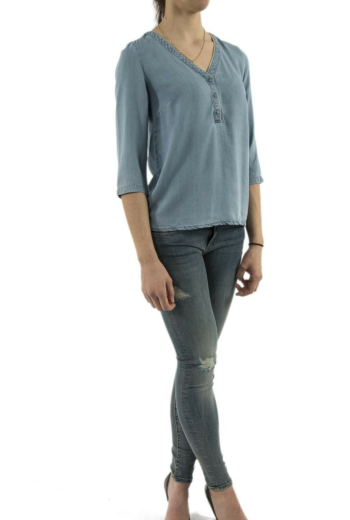 tee shirt Veromoda 10211063 trudy bleu