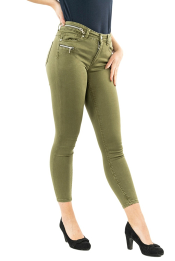 pantalons only carmen life reg skinny vert