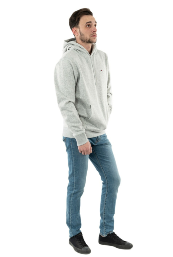 Sweat tommy jeans regular fleece p01 lt grey htr