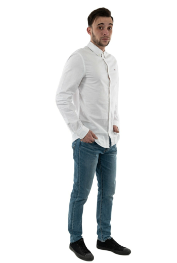 Chemise tommy jeans slim stretch oxf ybr white