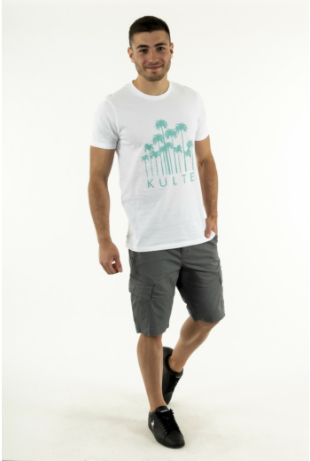 tee shirt kulte palms white