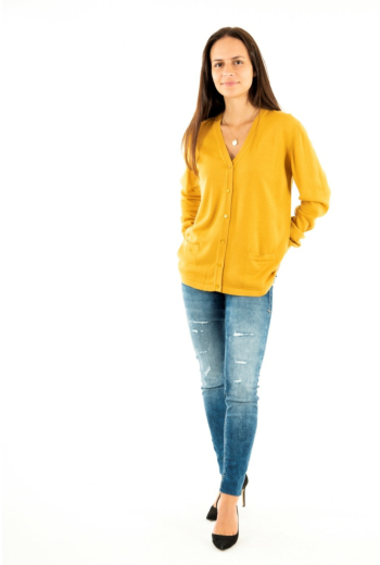 gilets cardigans ellemme italia 2256 jaune