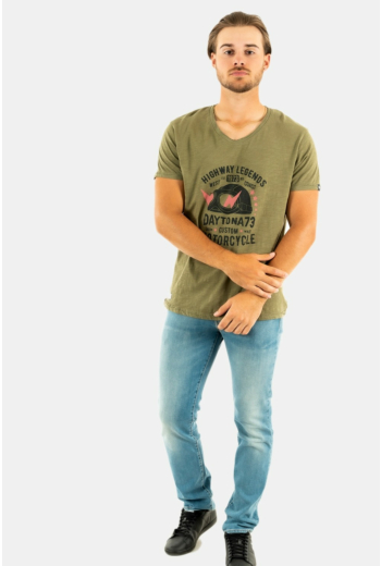 tee shirt daytona thunder khaki green