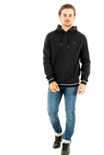 sweat guess jeans christian hoodie fleece noir