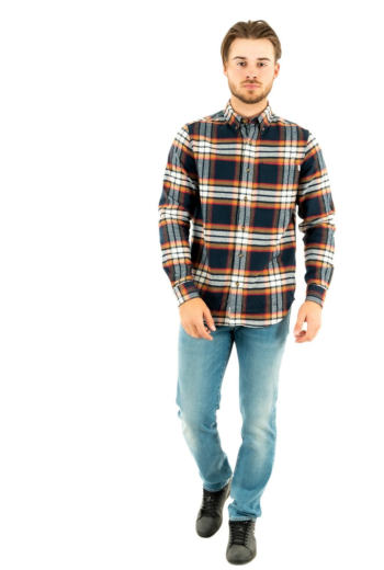 chemise timberland heavy flannel b68 dark sapphire yd