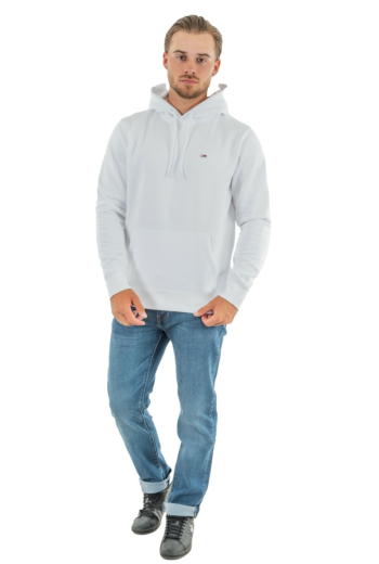 sweat tommy jeans regular fleece ybr white