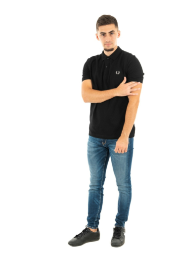 Polos fred perry plain 906 black/chrome