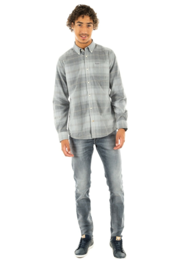 chemise barbour blair tailored shirt gris