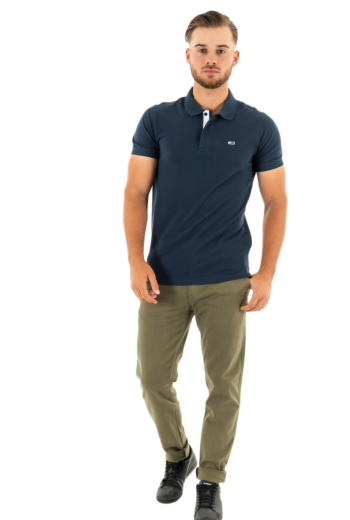 Polos tommy jeans slim placket pol c87 twilight navy