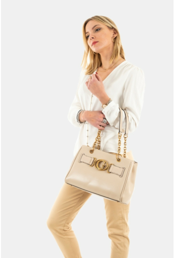 Sacs à main guess jeans aviana luxury satchel beige