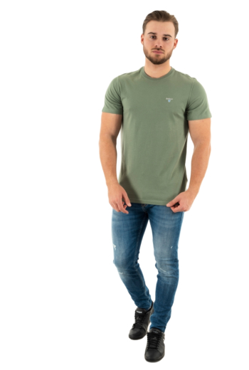 tee shirt barbour tartan sports gn49 agave green