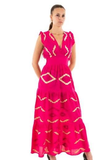 robe goa cindy long fuschia