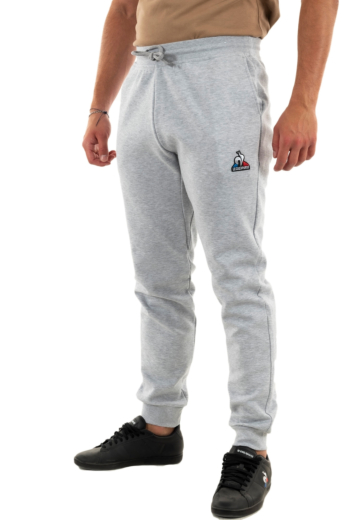 joggings le coq sportif ess pant regular n°4 gris chiné clair