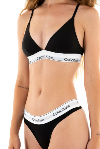 Culottes et strings calvin klein jeans thong 001 black