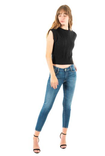 pull léger guess jeans sabine jewel btn jblk jet black a996