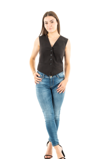 gilets sans manche only lana-berry black