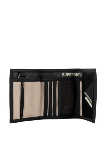 Portefeuilles superdry tarp tri fold 9un winter twig beige