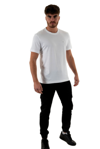 Tee shirt calvin klein jeans embro badge yaf bright white