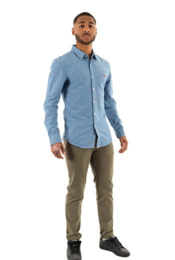 Chemise levi's® ls battery hù shirt slim 0017 navy peony