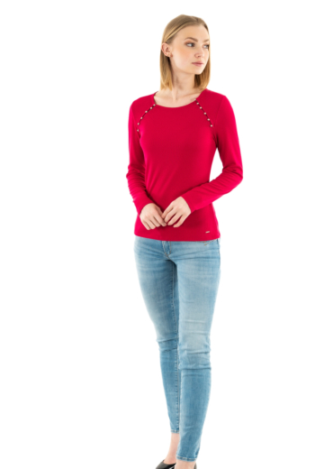 Tee shirt manches longues morgan tmilie fuchsia