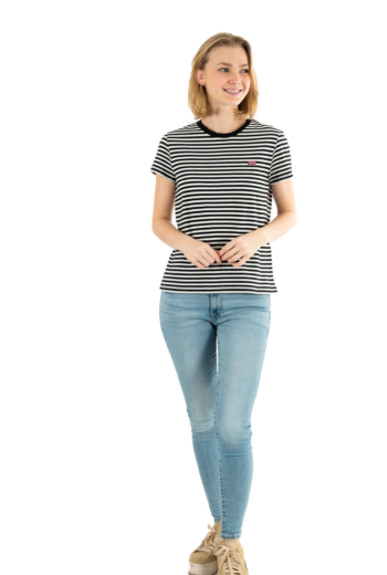 Tee shirt levi's® perfect tee 0087 raita stripe cavi