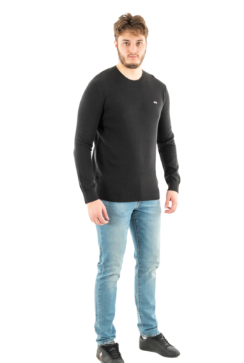 Pull leger tommy jeans slim essential bds black