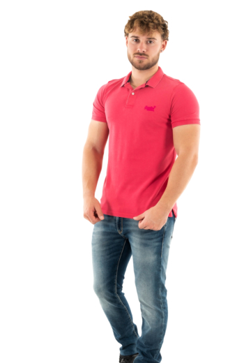 Polos superdry vint destroy fa9 raspberry pink