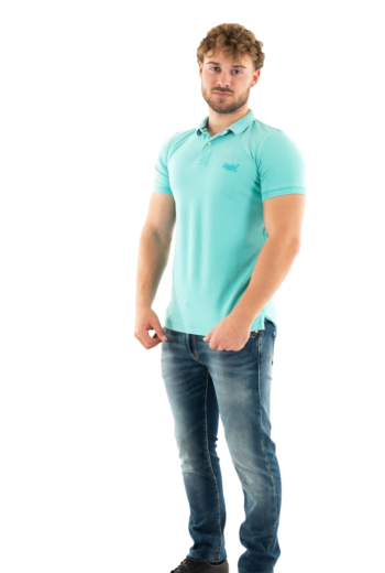 Polos superdry vint destroy 0va aruba aqua