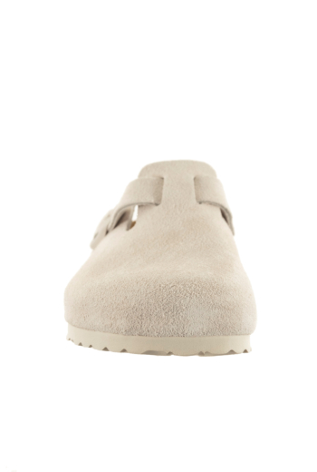 Sandales - nu-pieds birkenstock boston leve regular modern suede antique white